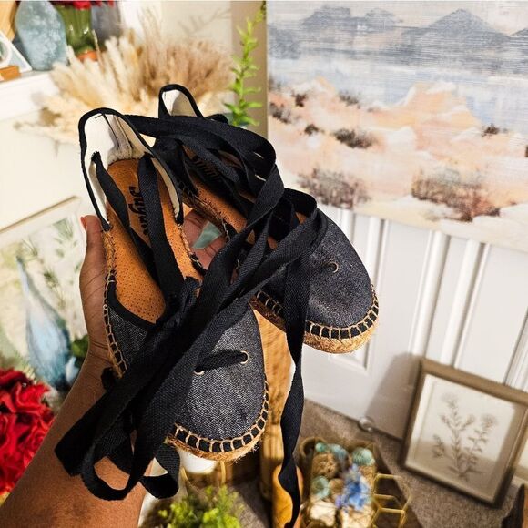 Suyute Canvas Espadrille With Ankle Wrap Loafers. - Picture 12 of 15